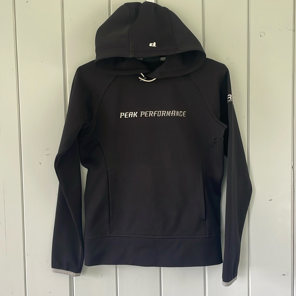 PEAK PERFORMANCE Carrie H BLACK HOODIE Women’s Size Small Skiing